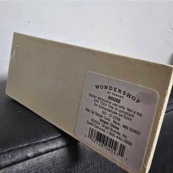 Set of two Wondershop Christmas Holiday Village Felt Wood House set - Picture 4 of 6